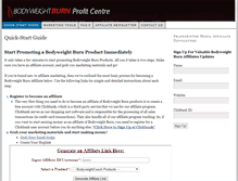 Tablet Screenshot of bodyweightaffiliates.com